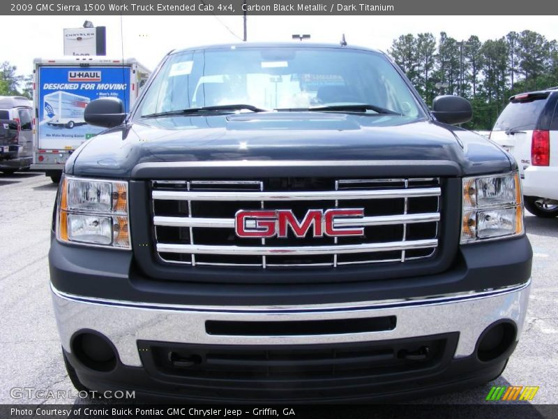 Carbon Black Metallic / Dark Titanium 2009 GMC Sierra 1500 Work Truck Extended Cab 4x4