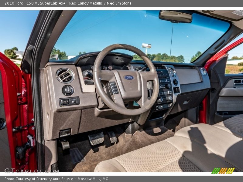 Red Candy Metallic / Medium Stone 2010 Ford F150 XL SuperCab 4x4