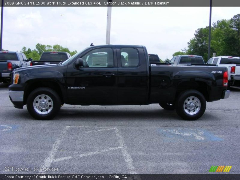 Carbon Black Metallic / Dark Titanium 2009 GMC Sierra 1500 Work Truck Extended Cab 4x4