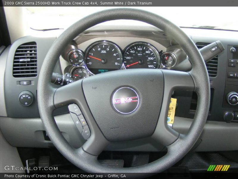 Summit White / Dark Titanium 2009 GMC Sierra 2500HD Work Truck Crew Cab 4x4