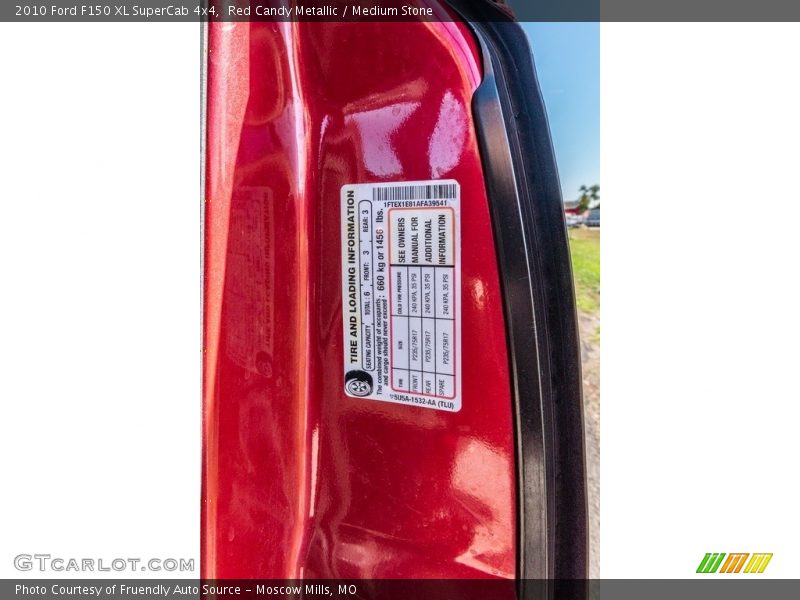 Red Candy Metallic / Medium Stone 2010 Ford F150 XL SuperCab 4x4
