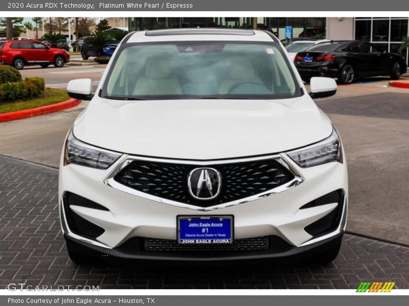 Platinum White Pearl / Espresso 2020 Acura RDX Technology