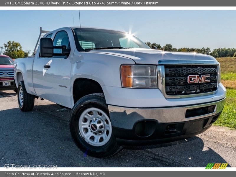 Summit White / Dark Titanium 2011 GMC Sierra 2500HD Work Truck Extended Cab 4x4