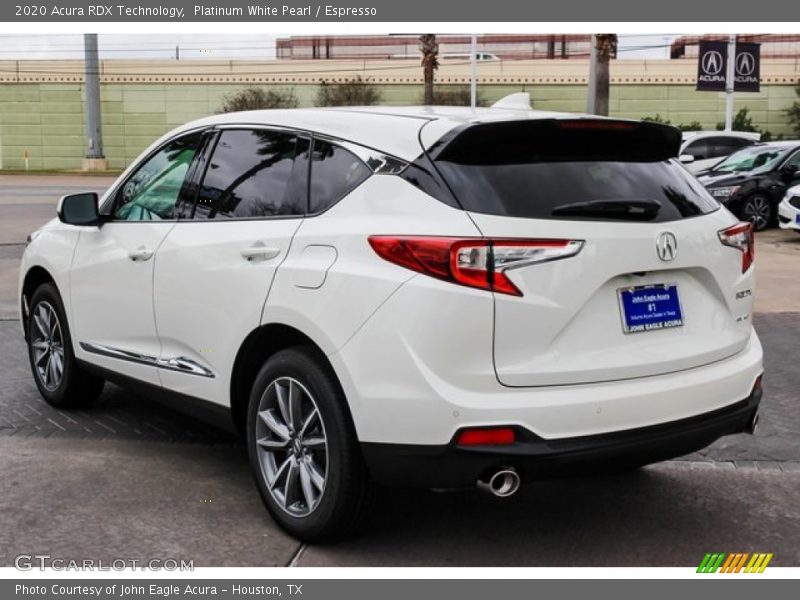 Platinum White Pearl / Espresso 2020 Acura RDX Technology