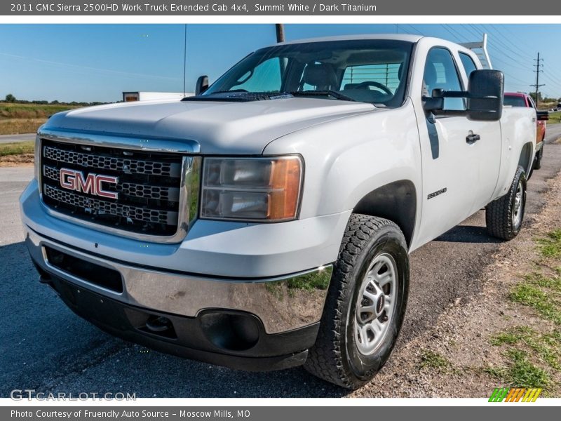 Summit White / Dark Titanium 2011 GMC Sierra 2500HD Work Truck Extended Cab 4x4