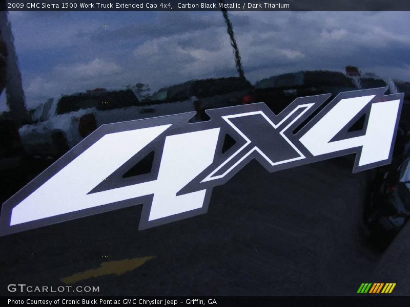 Carbon Black Metallic / Dark Titanium 2009 GMC Sierra 1500 Work Truck Extended Cab 4x4