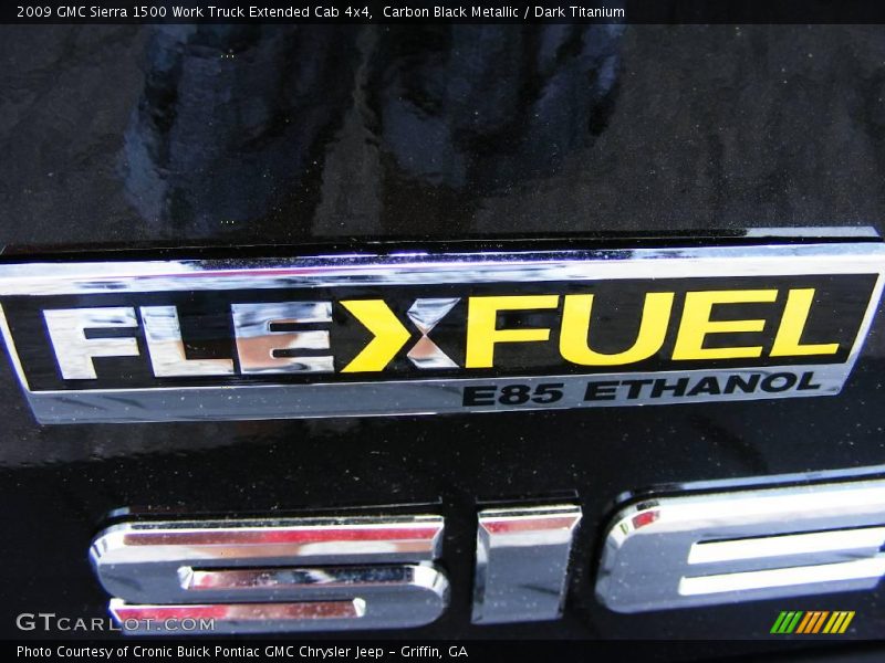 Carbon Black Metallic / Dark Titanium 2009 GMC Sierra 1500 Work Truck Extended Cab 4x4