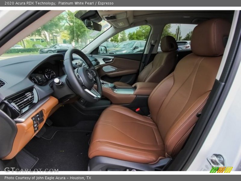 Platinum White Pearl / Espresso 2020 Acura RDX Technology