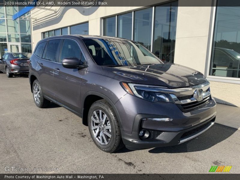 Modern Steel Metallic / Black 2020 Honda Pilot EX-L AWD