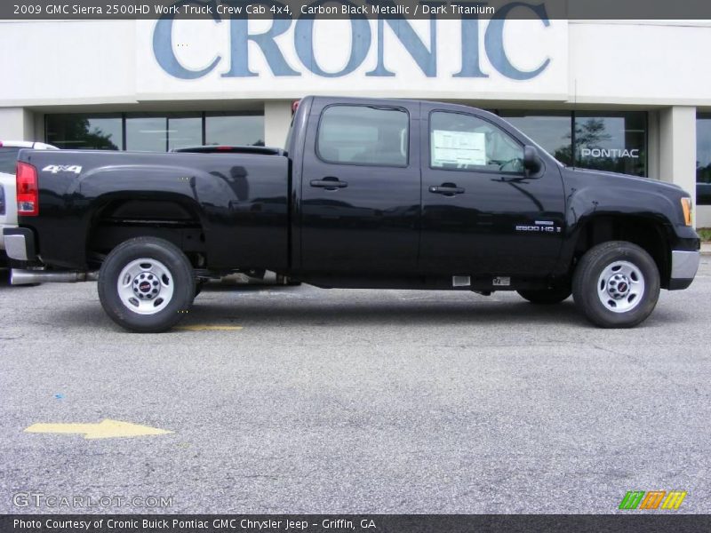 Carbon Black Metallic / Dark Titanium 2009 GMC Sierra 2500HD Work Truck Crew Cab 4x4