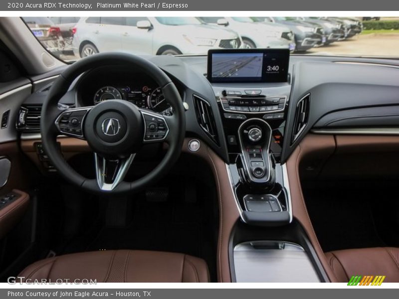 Platinum White Pearl / Espresso 2020 Acura RDX Technology