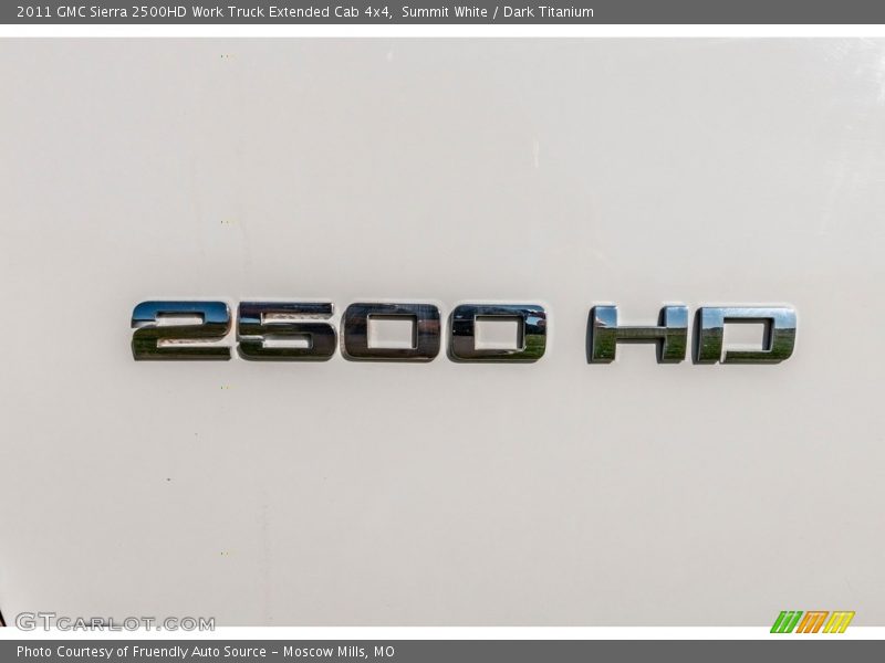 Summit White / Dark Titanium 2011 GMC Sierra 2500HD Work Truck Extended Cab 4x4