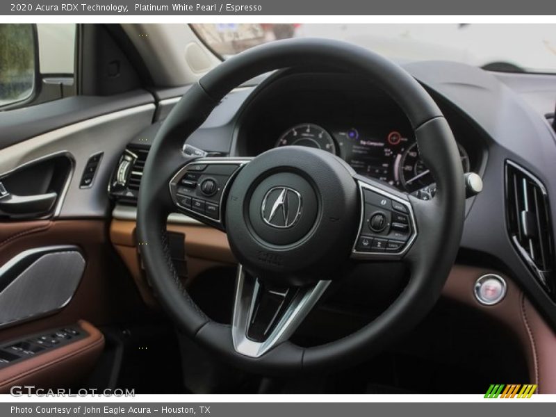 Platinum White Pearl / Espresso 2020 Acura RDX Technology