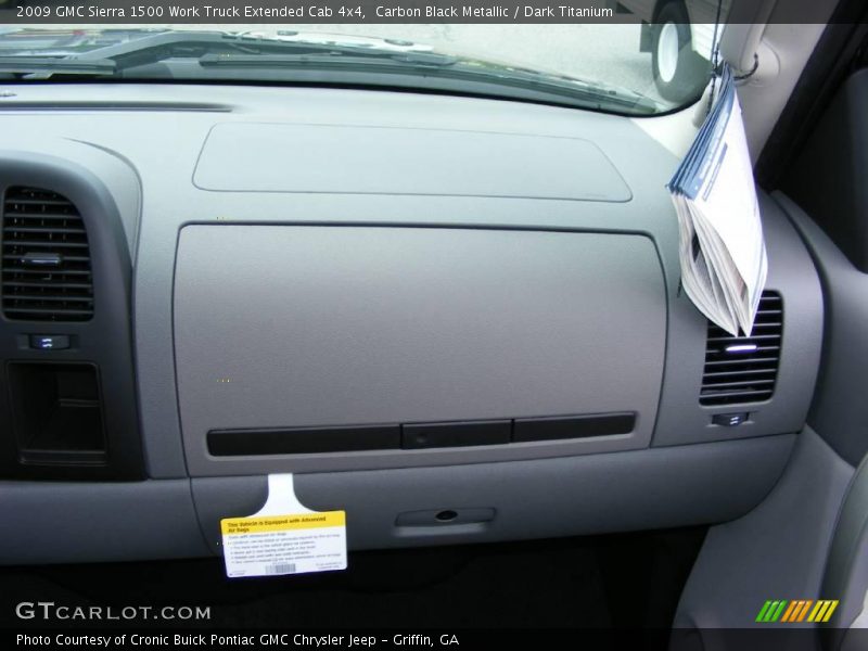 Carbon Black Metallic / Dark Titanium 2009 GMC Sierra 1500 Work Truck Extended Cab 4x4