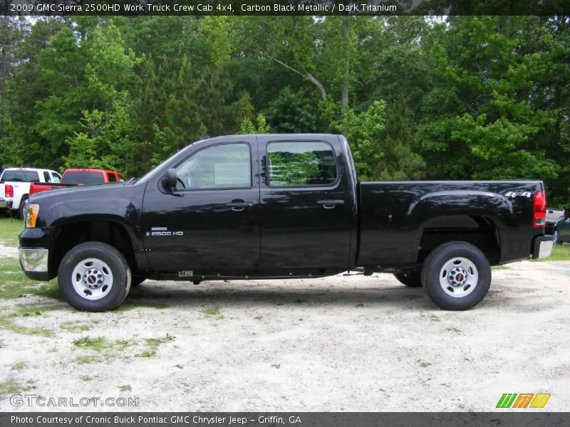 Carbon Black Metallic / Dark Titanium 2009 GMC Sierra 2500HD Work Truck Crew Cab 4x4