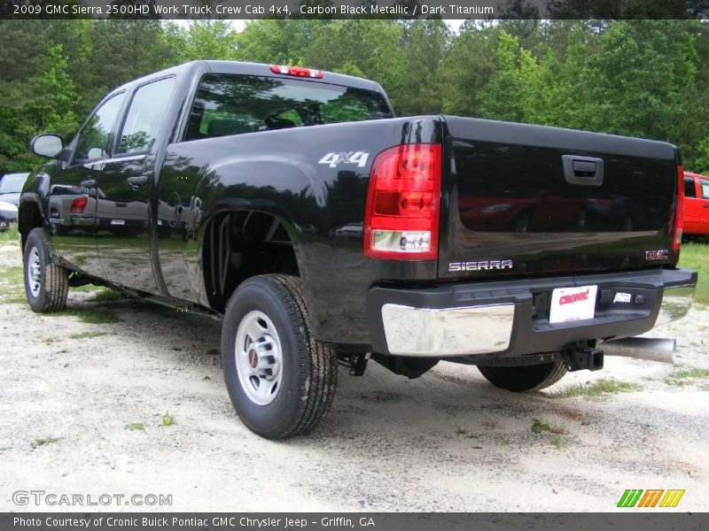 Carbon Black Metallic / Dark Titanium 2009 GMC Sierra 2500HD Work Truck Crew Cab 4x4