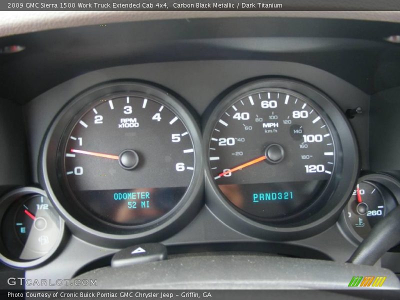 Carbon Black Metallic / Dark Titanium 2009 GMC Sierra 1500 Work Truck Extended Cab 4x4