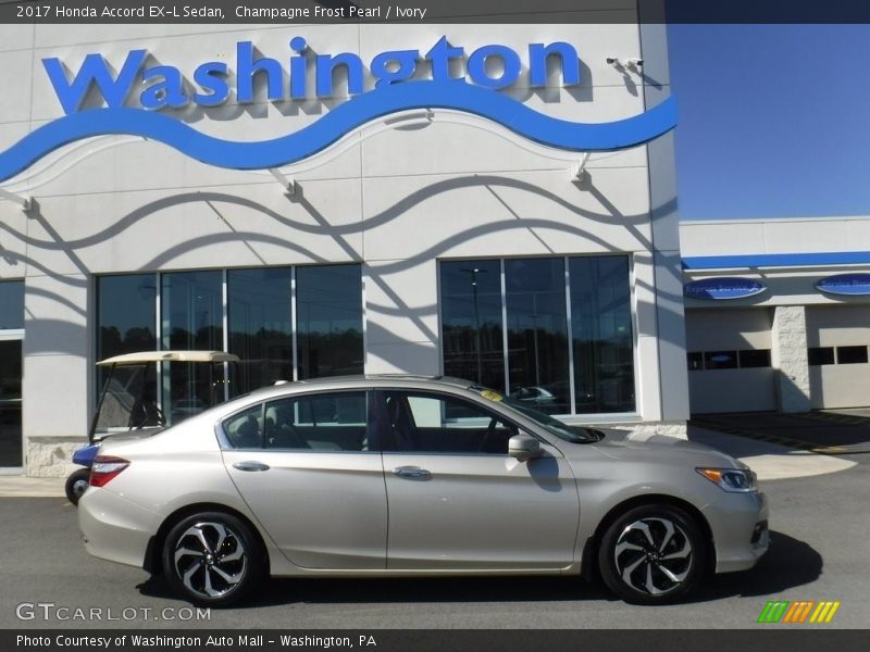 Champagne Frost Pearl / Ivory 2017 Honda Accord EX-L Sedan