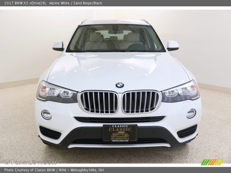 Alpine White / Sand Beige/Black 2017 BMW X3 xDrive28i