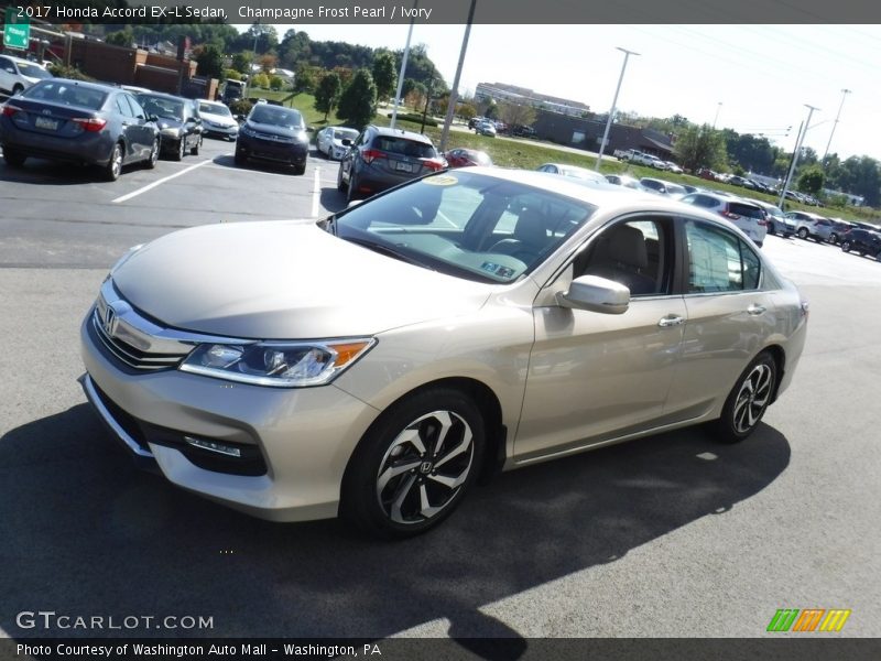 Champagne Frost Pearl / Ivory 2017 Honda Accord EX-L Sedan
