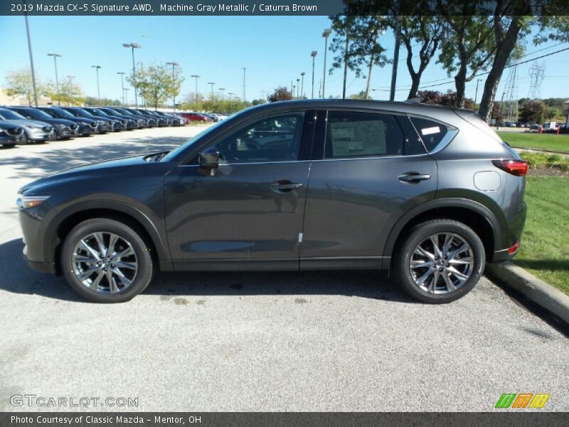 Machine Gray Metallic / Caturra Brown 2019 Mazda CX-5 Signature AWD