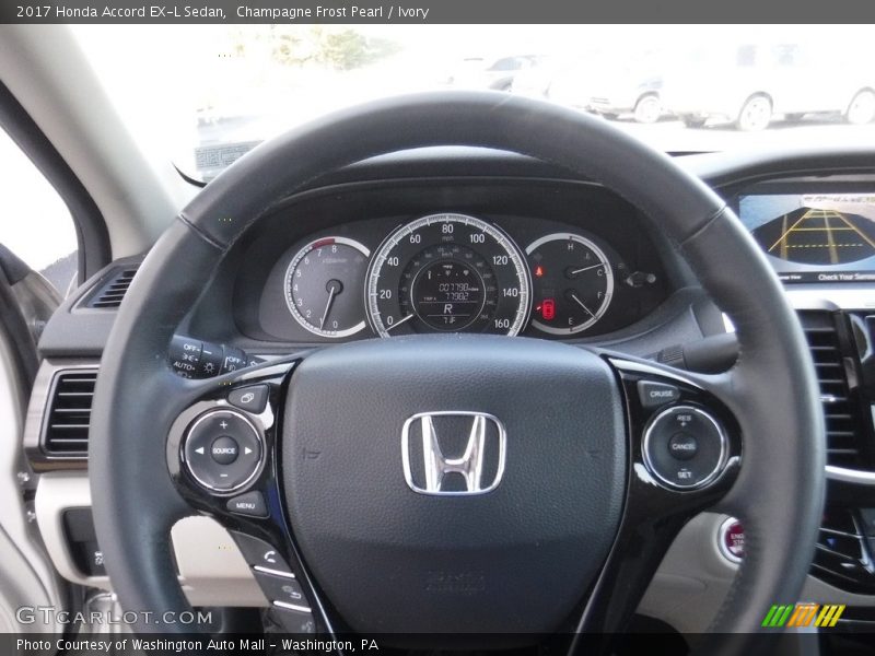 Champagne Frost Pearl / Ivory 2017 Honda Accord EX-L Sedan