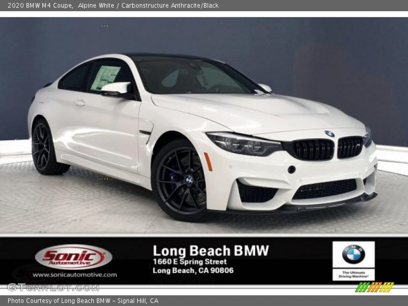 Alpine White / Carbonstructure Anthracite/Black 2020 BMW M4 Coupe