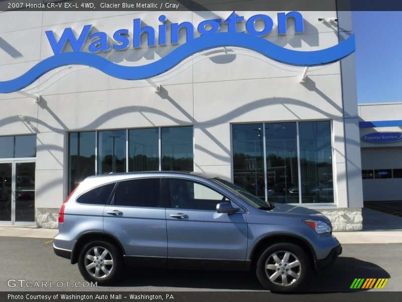 Glacier Blue Metallic / Gray 2007 Honda CR-V EX-L 4WD