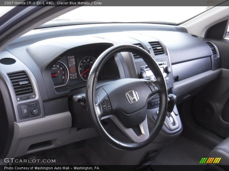 Glacier Blue Metallic / Gray 2007 Honda CR-V EX-L 4WD