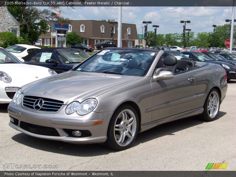 Pewter Metallic / Charcoal 2005 Mercedes-Benz CLK 55 AMG Cabriolet