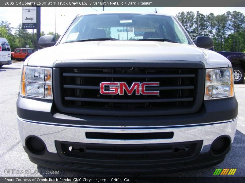 Silver Birch Metallic / Dark Titanium 2009 GMC Sierra 1500 Work Truck Crew Cab