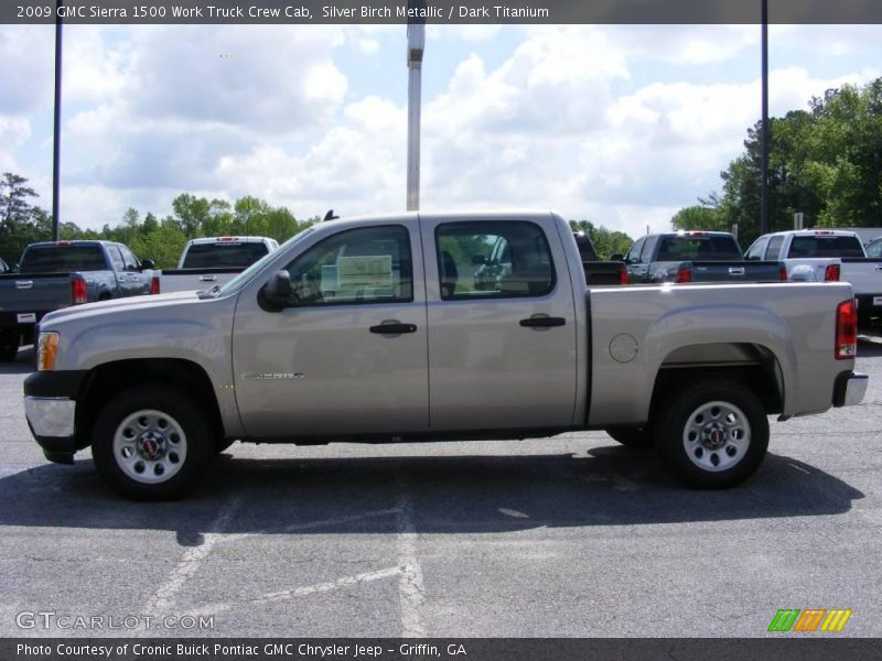 Silver Birch Metallic / Dark Titanium 2009 GMC Sierra 1500 Work Truck Crew Cab