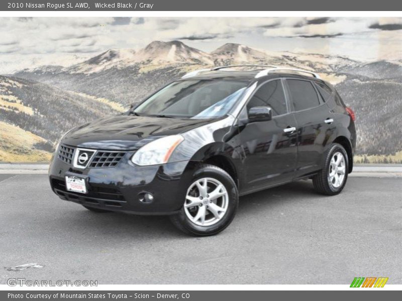 Wicked Black / Gray 2010 Nissan Rogue SL AWD