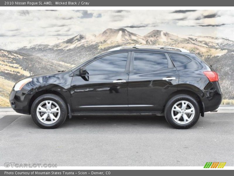 Wicked Black / Gray 2010 Nissan Rogue SL AWD