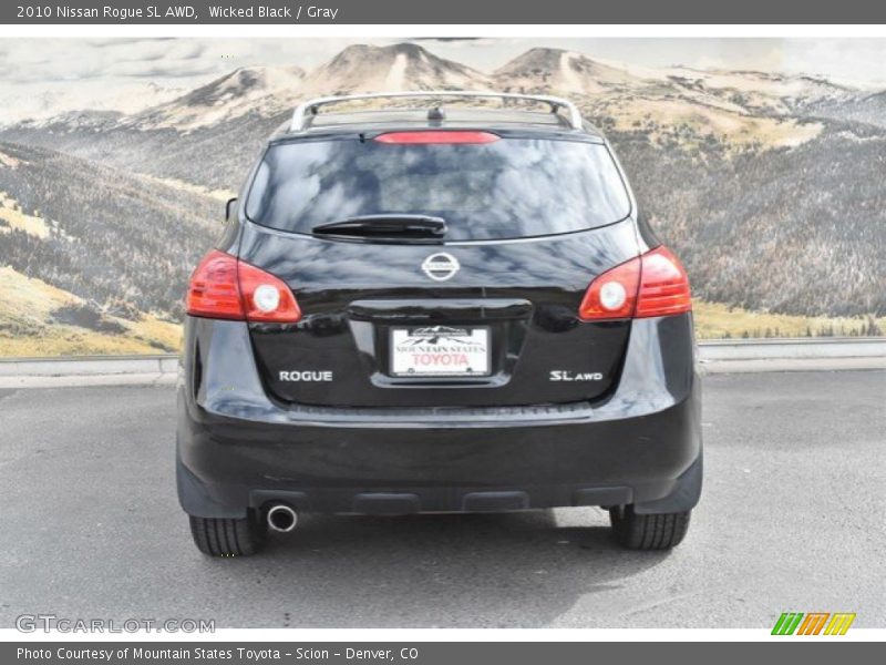 Wicked Black / Gray 2010 Nissan Rogue SL AWD