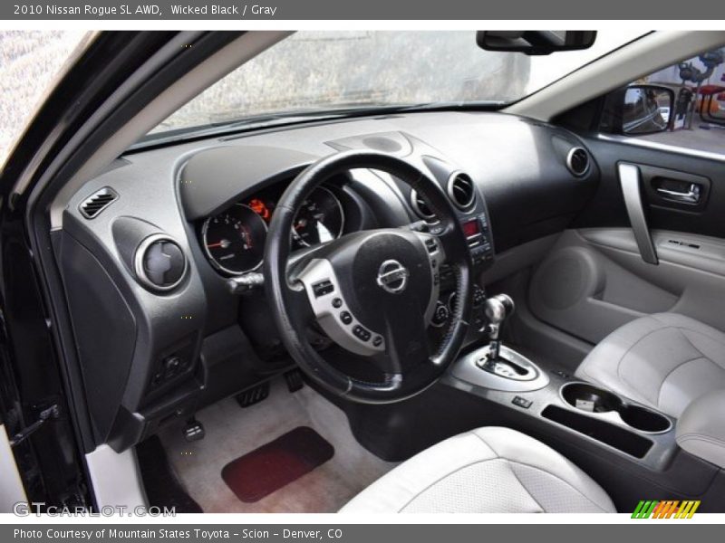 Wicked Black / Gray 2010 Nissan Rogue SL AWD