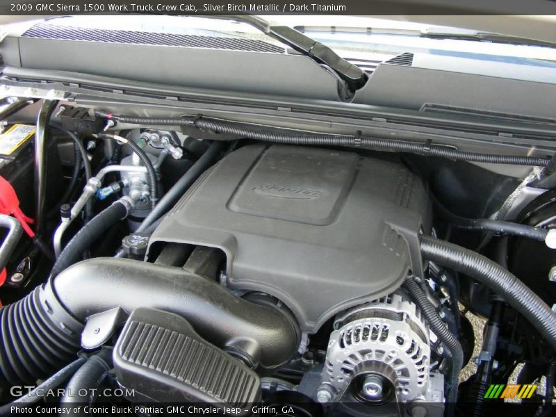 Silver Birch Metallic / Dark Titanium 2009 GMC Sierra 1500 Work Truck Crew Cab