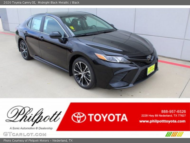Midnight Black Metallic / Black 2020 Toyota Camry SE