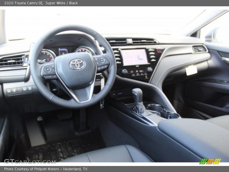 Super White / Black 2020 Toyota Camry SE