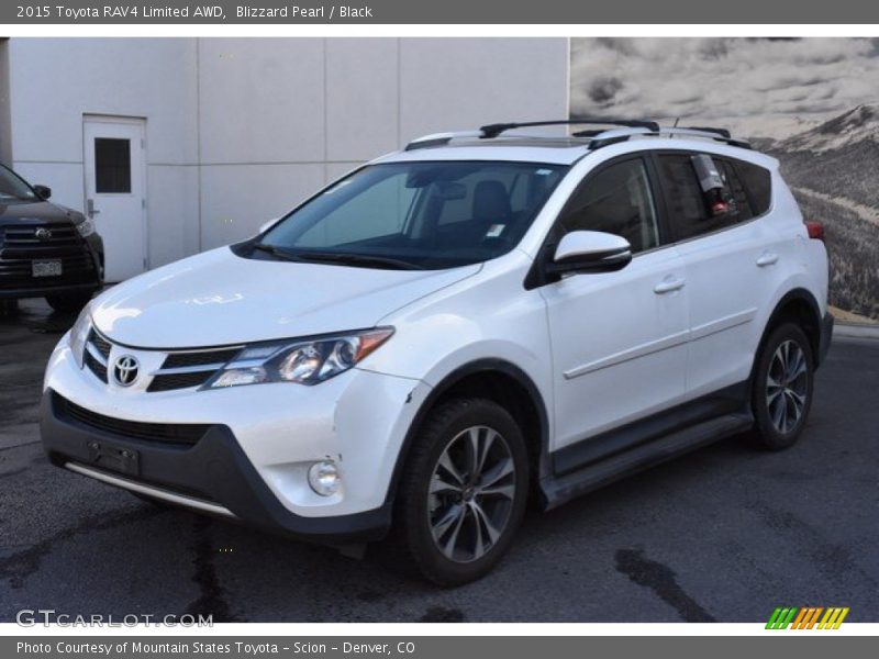 Blizzard Pearl / Black 2015 Toyota RAV4 Limited AWD