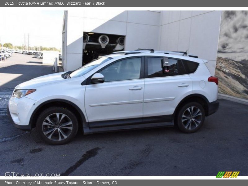Blizzard Pearl / Black 2015 Toyota RAV4 Limited AWD