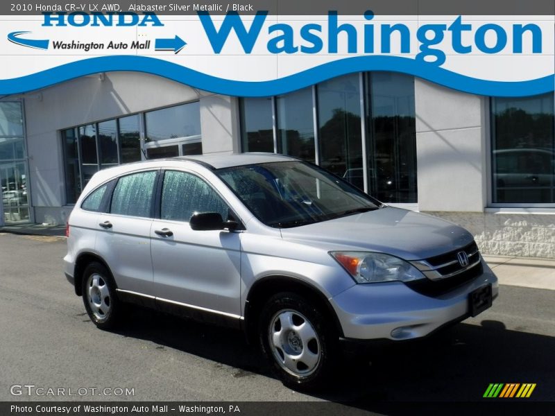 Alabaster Silver Metallic / Black 2010 Honda CR-V LX AWD
