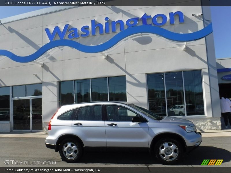Alabaster Silver Metallic / Black 2010 Honda CR-V LX AWD