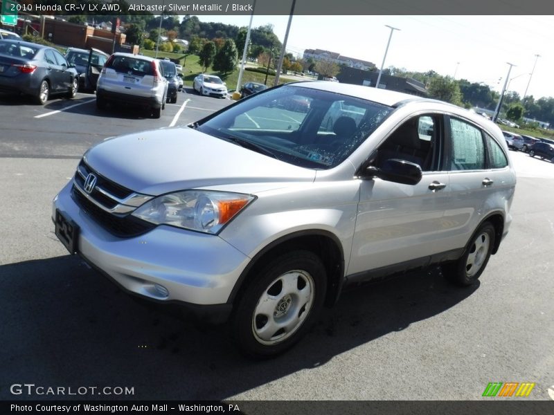 Alabaster Silver Metallic / Black 2010 Honda CR-V LX AWD