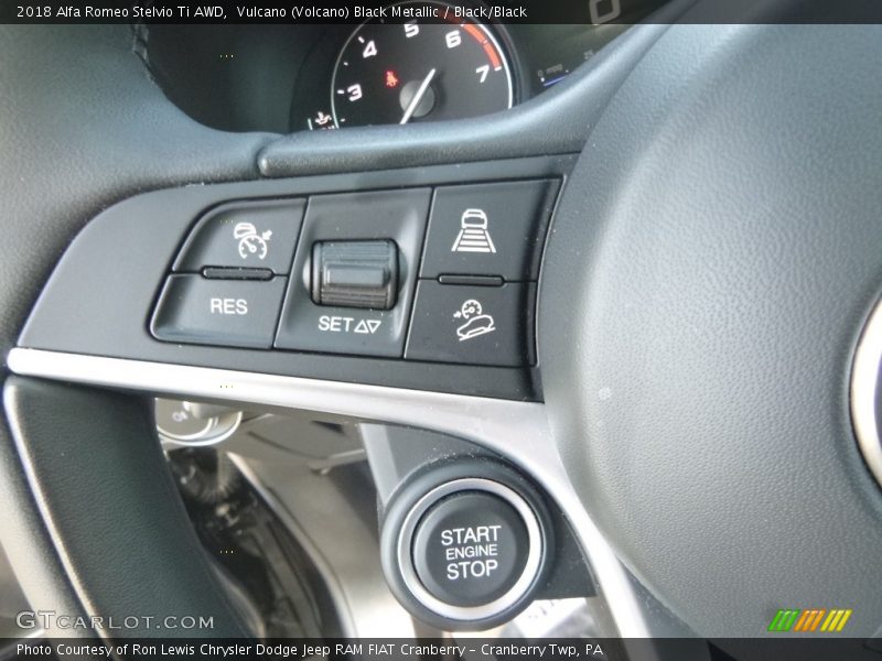 Vulcano (Volcano) Black Metallic / Black/Black 2018 Alfa Romeo Stelvio Ti AWD