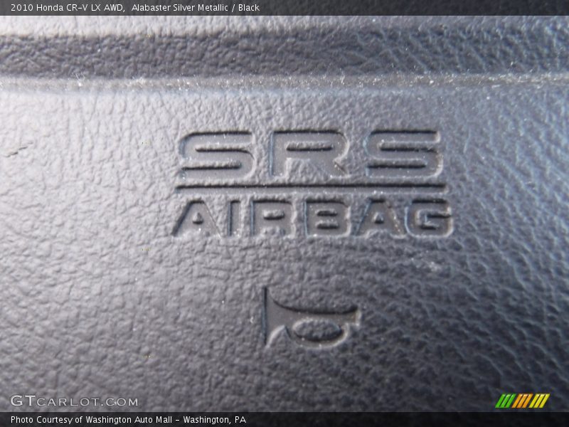 Alabaster Silver Metallic / Black 2010 Honda CR-V LX AWD
