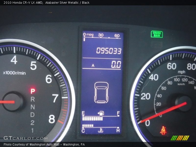 Alabaster Silver Metallic / Black 2010 Honda CR-V LX AWD