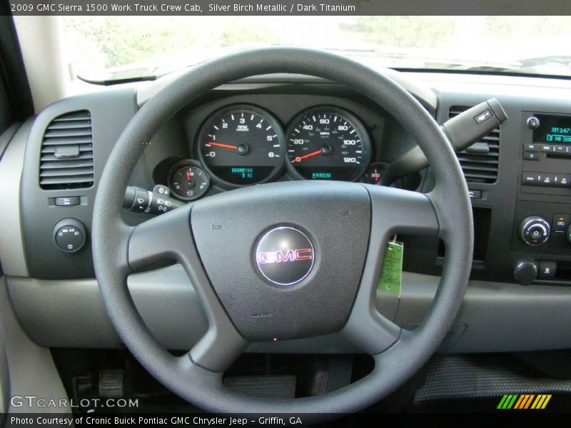 Silver Birch Metallic / Dark Titanium 2009 GMC Sierra 1500 Work Truck Crew Cab