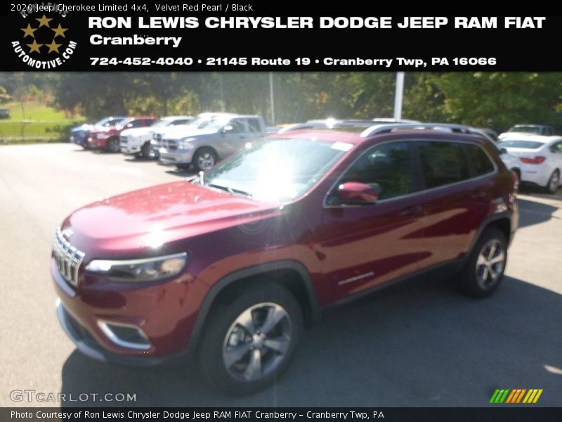 Velvet Red Pearl / Black 2020 Jeep Cherokee Limited 4x4