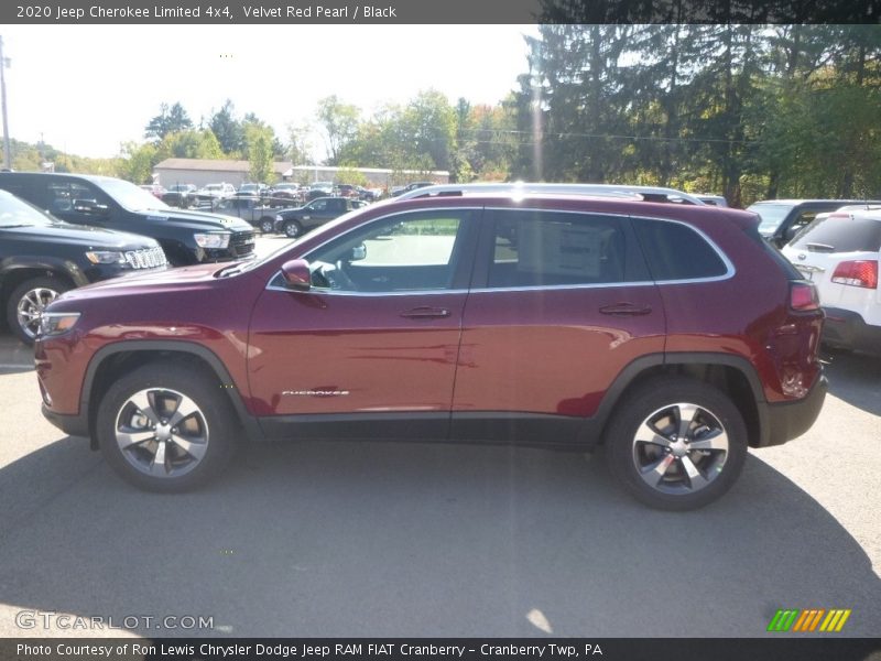 Velvet Red Pearl / Black 2020 Jeep Cherokee Limited 4x4